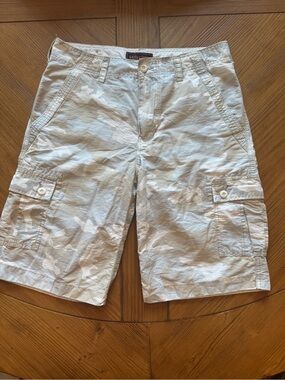 Lightweight Beige Camo Cargo Shorts